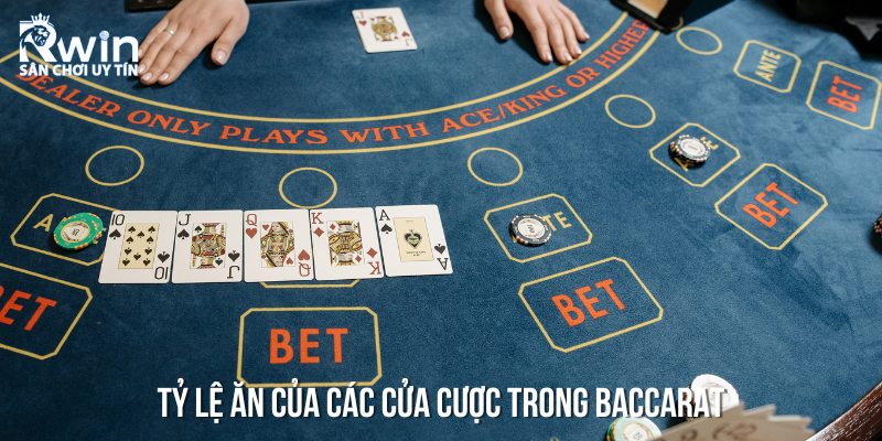 Tỷ lệ ăn của c&aacute;c cửa cược trong Baccarat