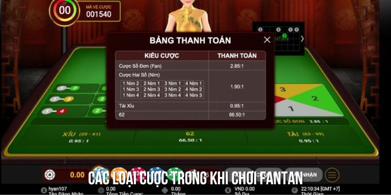 C&aacute;c loại cược trong khi chơi Fantan người mới cần nhớ